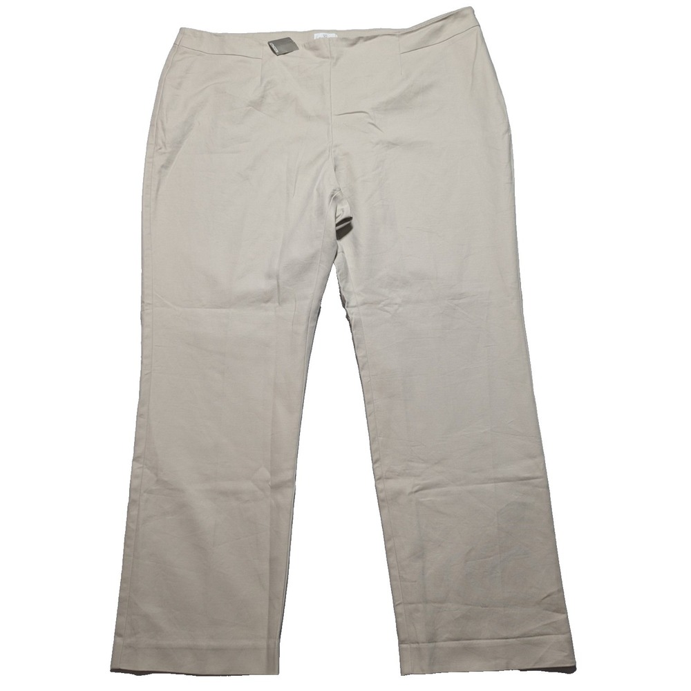 CHICO'S SO SLIMMING KATHARINE‎ Women 4 Short (US XL 20) Basic Putty Pants NEW